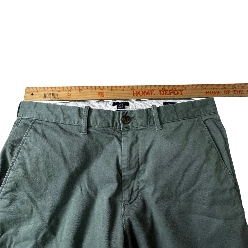 J.Crew Factory Pants Men's 34/32 Straight Flex Sage Green Cotton Twill‎ Chinos